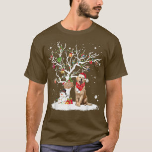 Golden Retriever Winter Sneeuwboom Dog Kerstmis Wi T-shirt