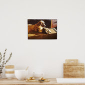 Golden Retriever with Cat Poster (Cuisine)
