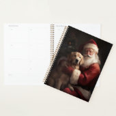 Golden Retriever with Santa Clause Christmas (Devant avec enveloppe)