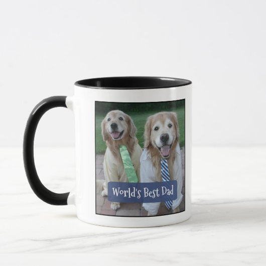 Golden Retriever World's Beste Pap Vaderdag Mok (Links)