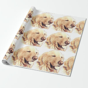 Golden Retriever wrapppapier Cadeaupapier