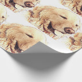 Golden Retriever wrapppapier Cadeaupapier (Hoek)