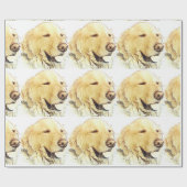 Golden Retriever wrapppapier Cadeaupapier (Vlak)