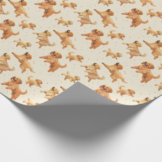 Golden Retriever wrapppapier Cadeaupapier (Hoek)