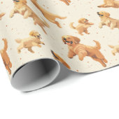 Golden Retriever wrapppapier Cadeaupapier (Rol Hoek)