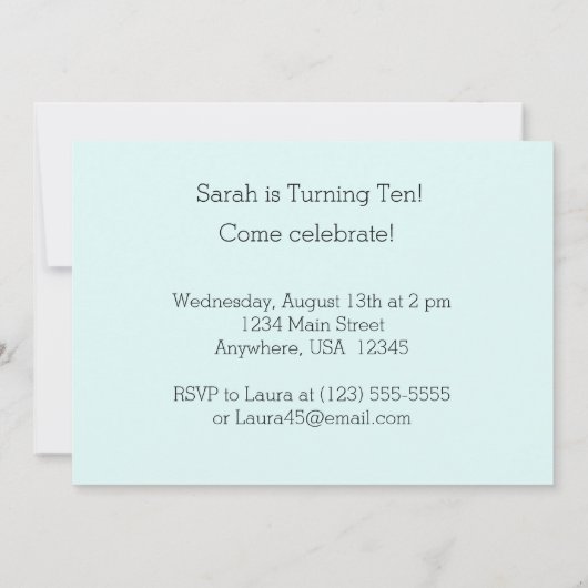 Golden Retriever Yay C'est une invitation de fête (Dos)