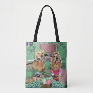Golden Retriever Zelda en Link Tote Bag