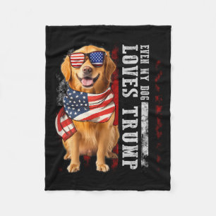 Golden Retriever Zelfs mijn hond houdt van Trump Fleece Deken