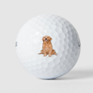 Golden Retriever Zitten - Schattig design Golfballen
