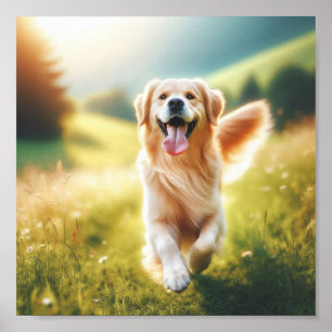 Golden Retriever - Zo blij Poster