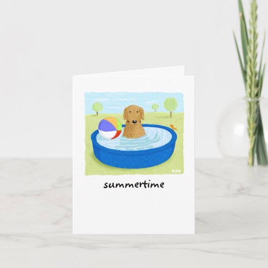 Golden retriever "Zomer " Kaart (Voorkant)