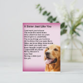 Golden Retriever - Zuster Poem Briefkaart (Staand voorkant)