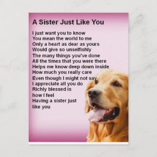 Golden Retriever - Zuster Poem Briefkaart