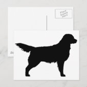 Golden Retriever (zwart) Briefkaart (Voorkant / Achterkant)