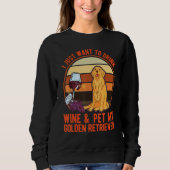 Golden Retrievers And Wine Trui (Voorkant)