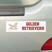 Golden Retrievers. Bumpersticker (Op auto)