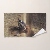 Golden Retrievers, chasse canard Tapestry Poster C (Serviette à main)