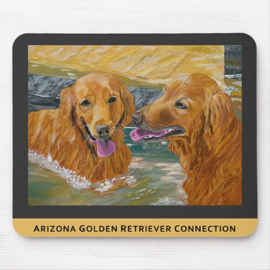 Golden Retrievers Frolic Mousepad Muismat (Voorkant)