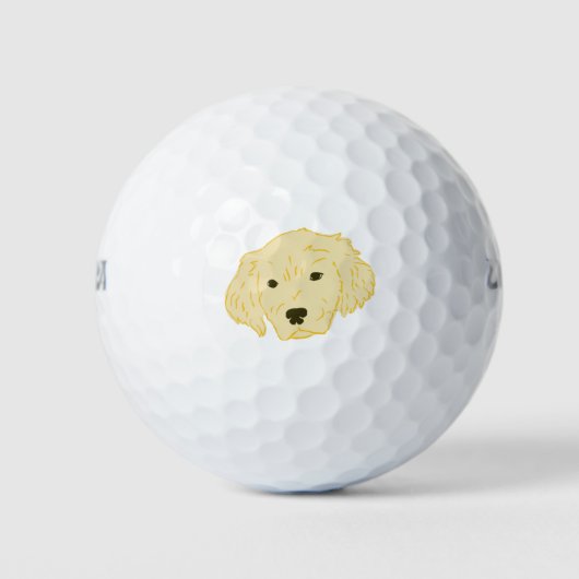 Golden Retrievers. Golden Lab golfballen (Voorkant)