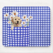 Golden Retrievers in de Muismat van Gingham Pocket (Voorkant)