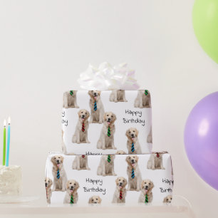Golden Retrievers met Neckties Cadeaupapier