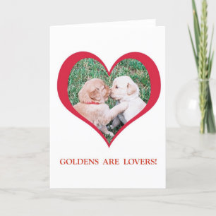 Golden Retrievers zijn liefhebbers! Valentijnsdag Feestdagen Kaart