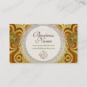 Golden Retro Super Swirls w logo Carte de visite (Dos)