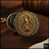 Golden Reverence Virgin Mary Button Flesopener