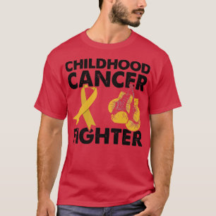 Golden Ribbon Boxing Glove Childhood Cancer Fight T-shirt