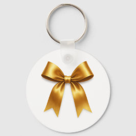Golden Ribbon Pattern — Elegant Minimal Luxury Sleutelhanger