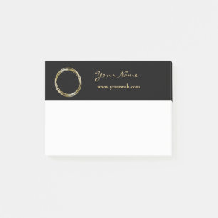 Golden Ring stelt de minimalistische zwarte gouden Post-it® Notes