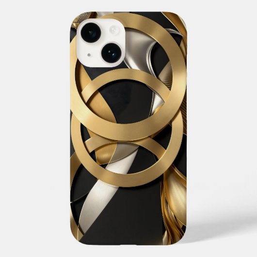 Golden Rings Abstracte Kunst – Modern Luxe Ontwerp Case-Mate iPhone Case (Achterkant)
