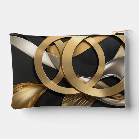 Golden Rings Abstracte Kunst – Modern Luxe Ontwerp Etui (Achterkant)