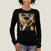 Golden Rings Abstracte Kunst – Modern Luxe Ontwerp Tri-Blend Shirt (Voorkant)