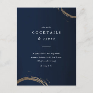 Golden Rings Cocktail Party Invitation