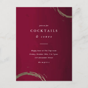 Golden Rings Cocktail Party Invitation