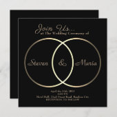 Golden Rings Connection bruiloft verloving Kaart (Voorkant / Achterkant)