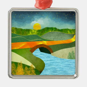 Golden Road Metalen Ornament