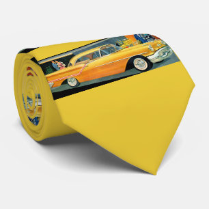 Golden Rocket 88 Oldsmobile print uit 1950 Stropdas
