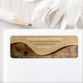 Golden Rolling Hills Retour Adreslabels Etiket (Insitu)