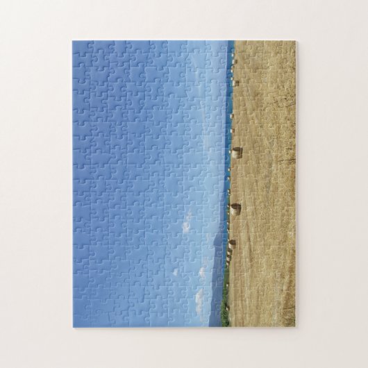 Golden Rolls van Hay en Deep Blue Zee Design Legpuzzel (Verticaal)