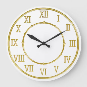 Golden Roman Numeral Kitchen wandklokken Grote Klok