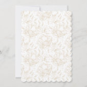 Golden Romantic Floral Invitation Anniversaire (Dos)