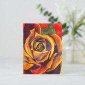 Golden Roos Art Briefkaart (Staand voorkant)