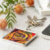 Golden Roos Art Sleutelhanger (Zijkant)