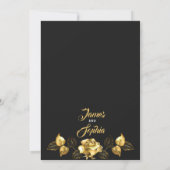 Golden roos bruiloft kaart (Achterkant)