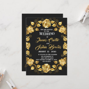 Golden roos bruiloft kaart