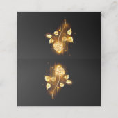 Golden roos (gouden roos) afsprakenkaart (Buitenkant ongevouwen)