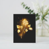 Golden roos (gouden roos) bedankkaart (Staand voorkant)