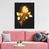Golden roos (gouden roos) canvas afdruk (Insitu (Woonkamer))